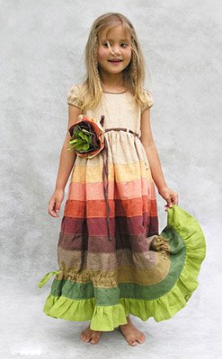детское льняное платье